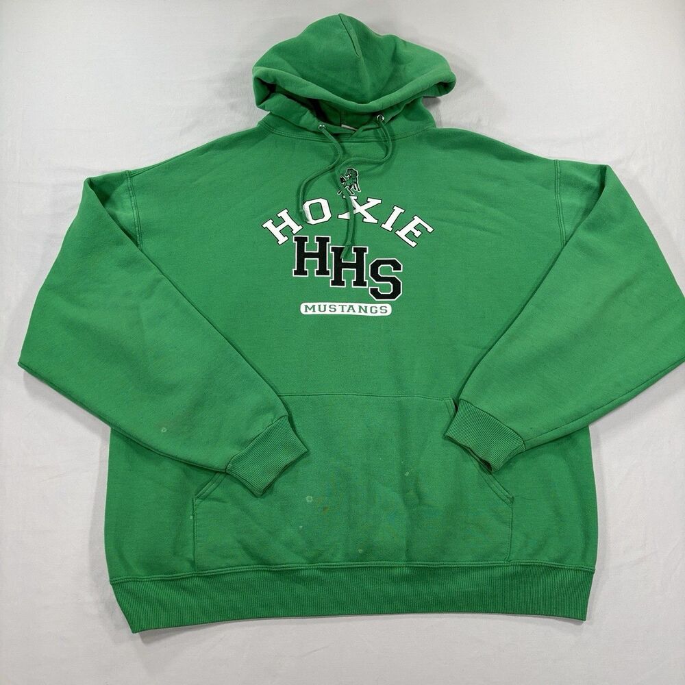 Vtg Jerzeez NuBlend MUSTANGS Hooded Sweatshirt Pullover Hoodie Men’s Size XL